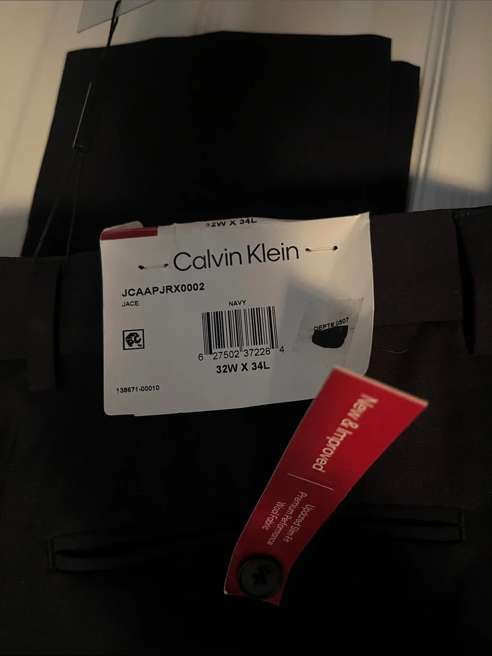 Calvin Klein Men’s Slim-Fit Wool-Blend Stretch Suit Jacket 40L & Trousers 32x34